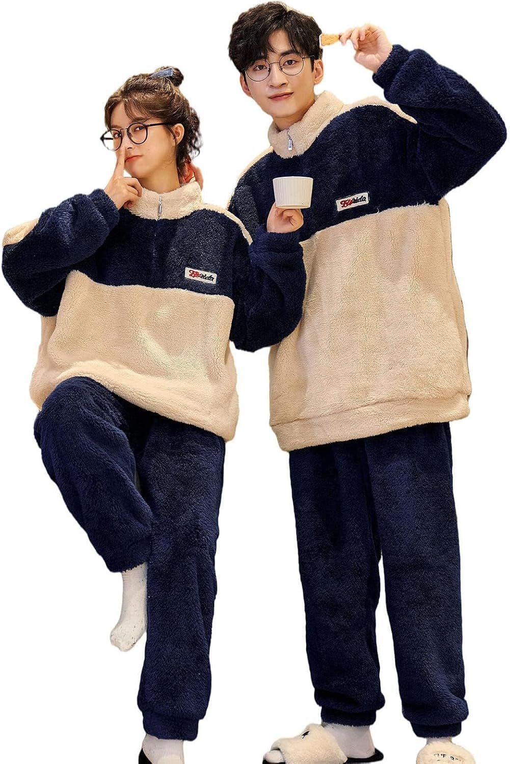 Jutao Pin Pair Pajamas, Winter, Pajamas, Mens Fluffy, Room Wear, Couples, Pajamas, AutumnWinter, Pajamas, Long Sleeve, Room Wear, Pair, Mokomoko, Couple, Matching Pajamas, Pajamas, Pajamas, Pajamas,