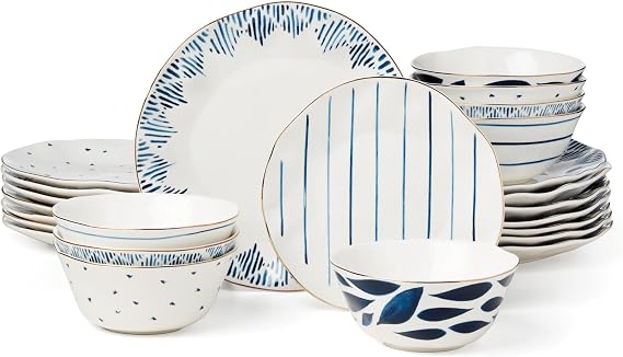 Lenox Blue Bay Porcelain 24-Piece Dinnerware Set for 8
