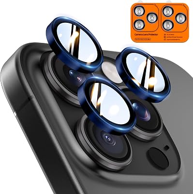 TOCOL for iPhone 14 Pro Max Camera Lens ProtectoriPhone 14 Pro Camera Lens Protector Tempered Glass HD Individual Scratch Resistant Cover Accessories Case Friendly 2 PackDark Blue