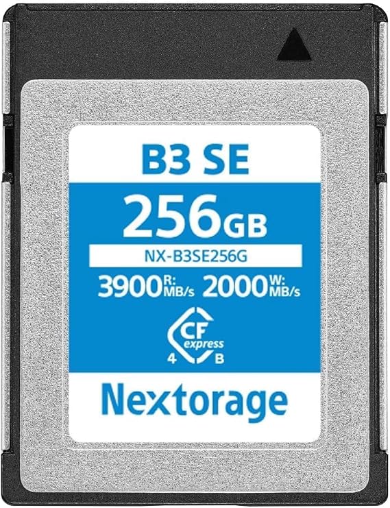 Nextorage Japanese Manufacturer CFexpress 4.0 Type B 256GB Memory Card Maximum Read Speed 3900MB/s Maximum Write Speed 2000MB/s NX-B3SE256G CF express 4.0 typeb Nextorage