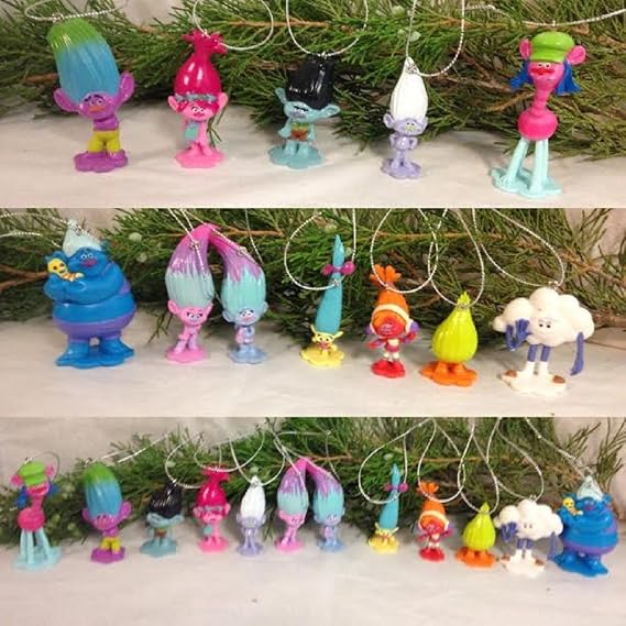 DreamWorks Trolls Ornament Figure Set of 12