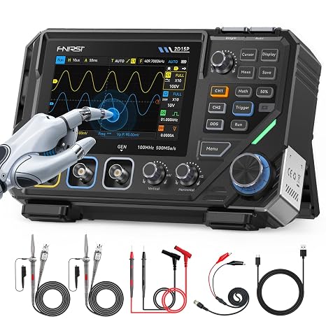 FNIRSI 2D15P 100MHz 3-in-1 Oscilloscope Multimeter DDS Signal Generator