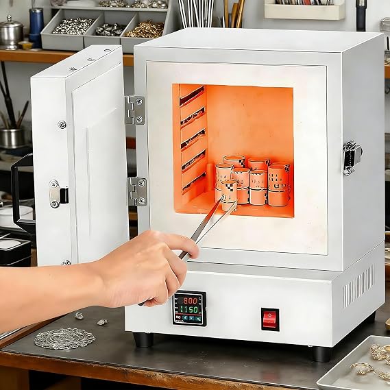 Electric Kiln for Pottery at Home, Melting Furnace with Controller, Hi-Temp 2102F/1150C, 2000W Melter Furnace Oven Pottery Kilns, for Jewelry Making, Wax Casting, Clay Pottery Ceramic DIY, Glass