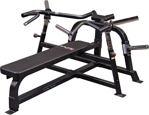 Body-Solid Pro ClubLine (LVBP) Adjustable Leverage Gym Bench - Converging Chest & Bench Press Machine with Sealed Bearings and Gas-Assisted Start Positions