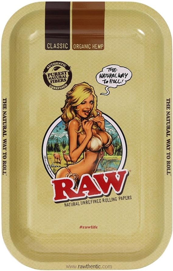 RAW Metal Girl Rolling Tray Small 27.5 X 17.5cm