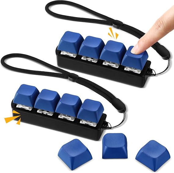 Ferreve 2 Pcs Keyboard Fidget Toys Clicker Keyboard, Blue
