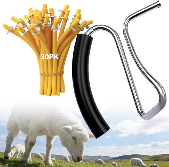California Castration Stainless Steel Bander & Bands (30 pk) Castration Banding Tool Only for Animal Cast(4.7)