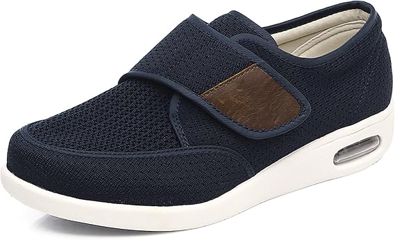 Orthopedic Diabetic Walking Shoes, Womens Diabetic Orthopaedic Comfort Slippers Wide Adjustable Strap, Diabetic Shoes Air Cushion Slip-On Diabetic Shoes for Men