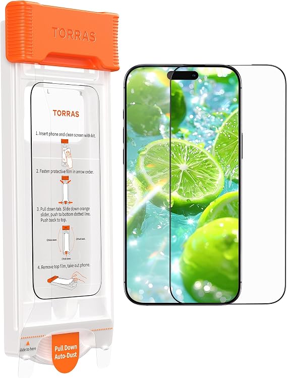 TORRAS OrigArmor Lite for iPhone 17 Pro Max Screen Protector Anti Glare | 100% Outdoor Anti Reflection, Military-Grade Shatterproof, 9H+ Tempered Glass, Sunlight Use, Anti-Scratch, Full Coverage