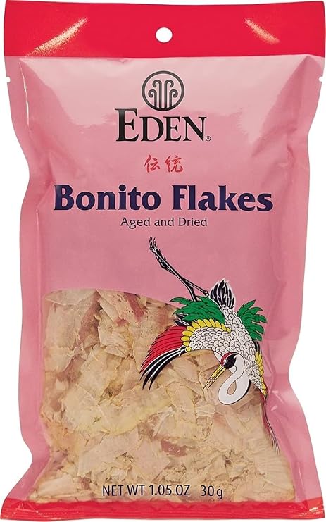 Eden Japanese Bonito Flakes, Shaved Skipjack Tuna, Katsuobushi , Traditionally Aged and Dried, Hardwood Smoked, Make Dashi and Miso Soup, 1.05 oz