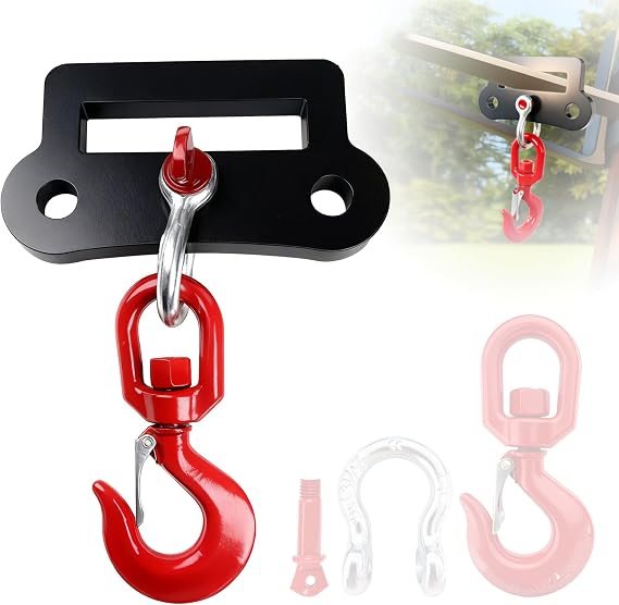 Forklift Lifting Hook 6600LBS 360 Swivel Fork Attachment