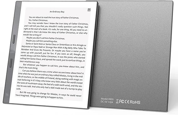 E Reader, 5.76 HD Touchscreen Electronic Book Reader with WiFi & Bluetooth, 1GB RAM 32GB ROM 198PPI Tablet with Micro Storage Card Slot, for Android (Grey)