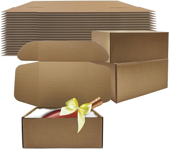 Shipping Boxes 9x9x4 inch Pack of 20, Brown Corrugated Cardboard Mailer Box | Mailer Boxes for Packaging and Shipping Small Business, Tuck Top, Easy Assembly, DIY Cardboard, Recyclable Literature Mailer
