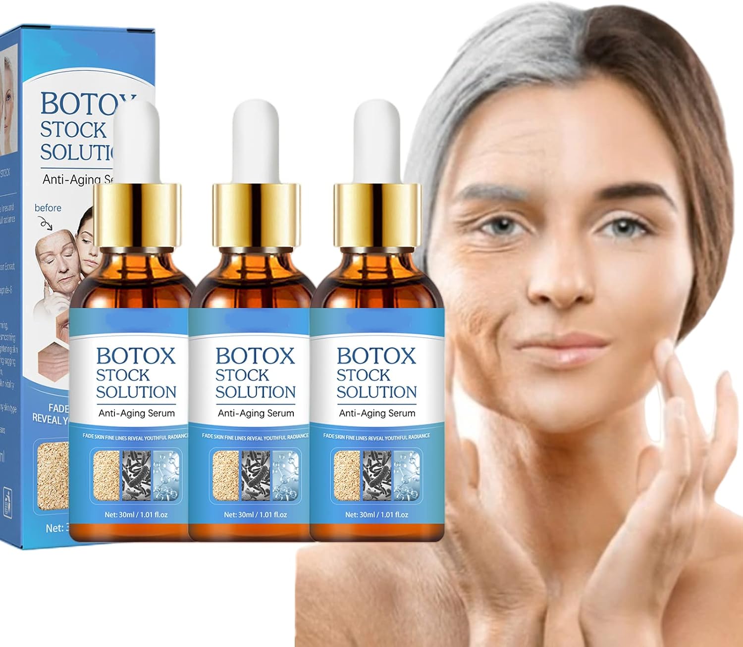 YoungAgain Botox Anti-Aging Serum, Advanced Deep Anti-Wrinkle Serum, Dark Spot Corrector & Anti-Aging Collagen Serum, Collagen Boost Anti-Aging Serum for All Skin Types 3