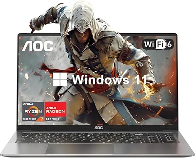 2025 Laptop with AMD Ryzen 7 5700U Processor8C16T, Up to 4.3GHz, 16.1“ FHD Display Laptop Computer with Backlit Keyboard, 16GB RAM 512GB NVMe SSD, WiFi 6, HDMI, USB3.2, Type-C, 53Wh Battery