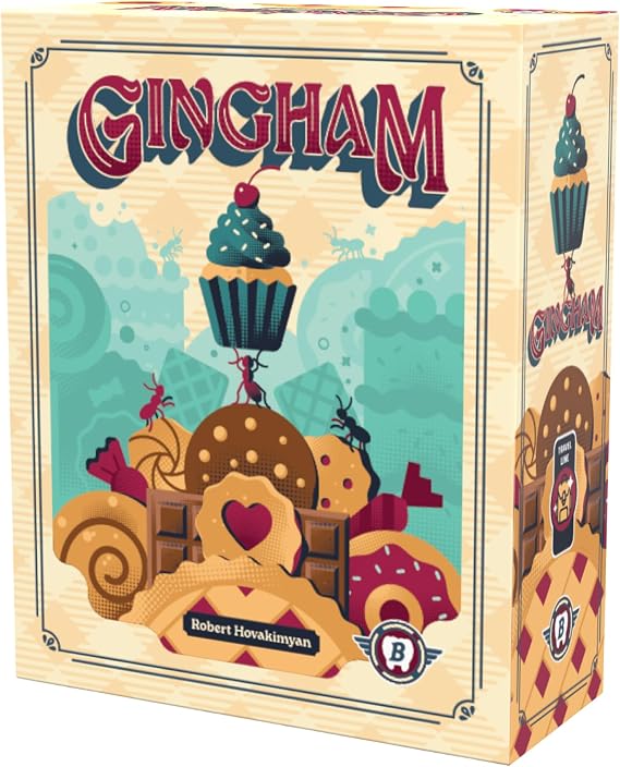 Bitewing Gingham Board Game for Adults and Families - Race Around The Picnic Blanket with Route-Building and Abstract Strategy - 2 to 4 Players - 20-40 Minutes Play Tim - Ages 12+