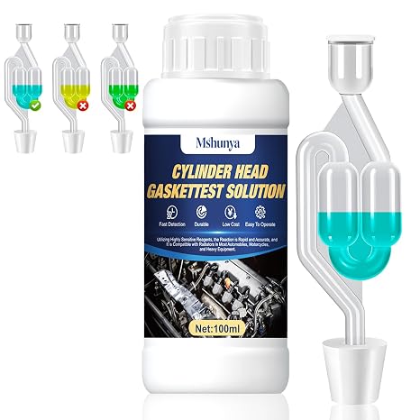 Head Gasket Tester Kit, Quickly Accuratly Detects Leaks for Engine Systems | Suitable for Cars, Suvs, Trucks, Non-Destructive Testing, Reliable Test Results, With Universal Radiator Adapter