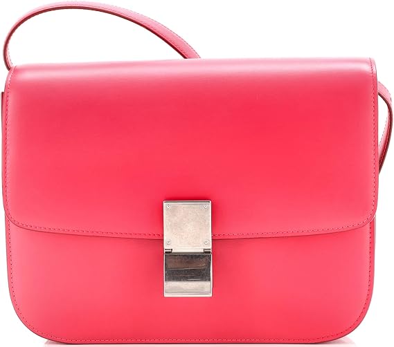 Pre-Loved Classic Box Bag Smooth Leather Medium, Pink