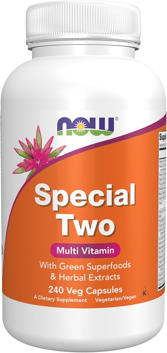 NOW Supplements, Special Two with Green Superfoods & Herbs, 240 Veg Caps