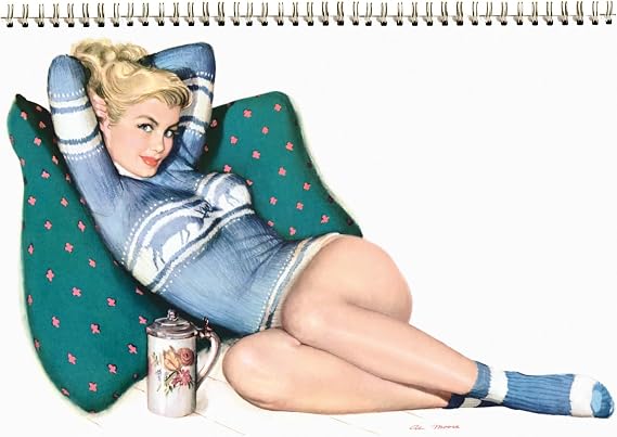 2027 Wall Calendar [12 pages 8"x12"] Classic Vintage Pinup Sexy Girl Poster Illustration