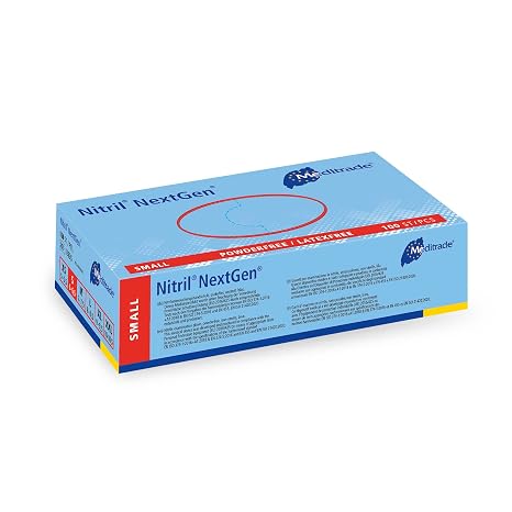 NextGen®, Nitrile Examination Gloves, Small, N/S, P/F, Blue, x100