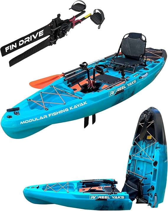 Reel Yaks Rapido Modular Fishing Kayak, 10.8ft, 440lb Capacity