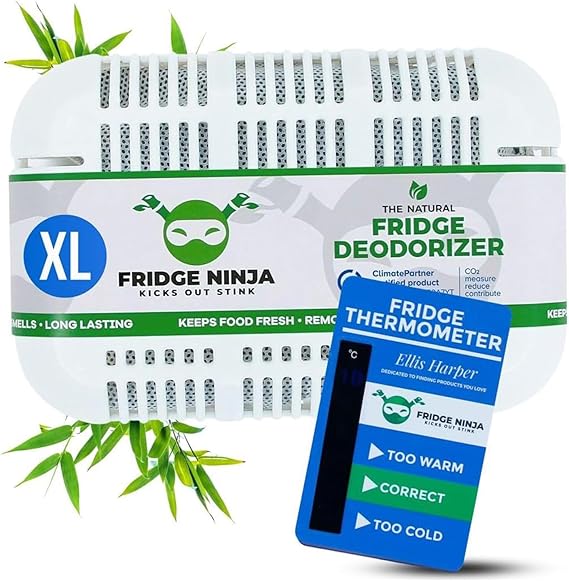 Fridge Ninja XL Pack Refrigerator Deodorizer, Fridge Odor Eliminator