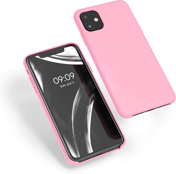 kwmobile Case Compatible with Apple iPhone 11 Case - TPU Silicone Phone Cover with Soft Finish - Light Pink
