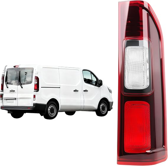 Driver Right Side O/S Tail Light Rear Lamp for Renault Trafic Nissan NV300 Vauxhall Vivaro Fiat Tanlento 2014 to 2024(w/o bulb)