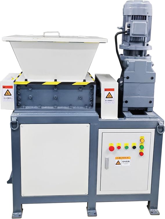 TECHTONGDA Metal Shredder Machine Waste Crushing Grinding Milling Machine for Circuit Board Sheetmetal Plastic Paperboard Cloth Wood Kitchen Garbage 220V