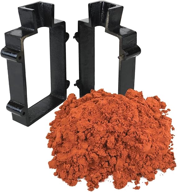 Sand Casting Set Kit with 4.4 Lbs Delft Clay Sand & Cast Iron Mold Flask Frame Melting Casting Refining Gold Silver Copper Jewelry Making