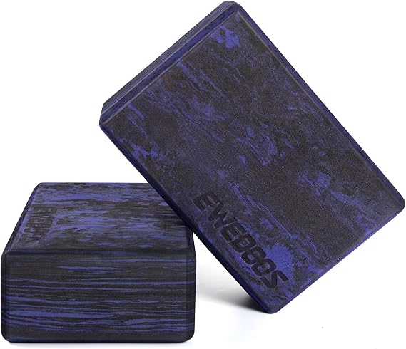 Ewedoos Yoga Blocks 2 Pack Eco Friendly Yoga Block High-Density Non-Slip Yoga Block Set for Yoga Pilates