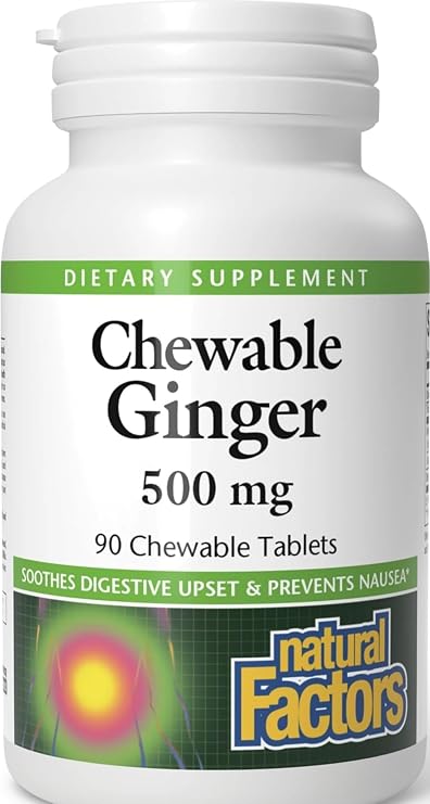 Natural Factors Chewable Ginger 500Mg, 90 CT