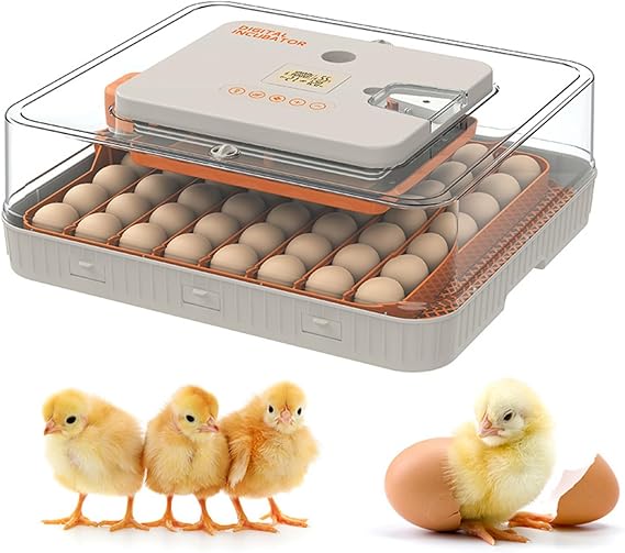 56 Egg Incubator for Hatching Eggs, Automatic Egg Turner & Humidity Control, Adjustable Temp for Chicken Duck Quail, Farm School Use