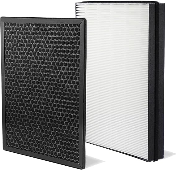 Replacement True HEPA and Activated Carbon Filters Set for FY3432/10 and FY3433/10 Filter,Compatible with Philips AC3256/10,AC3259/10,AC4550/10 Air Purifier