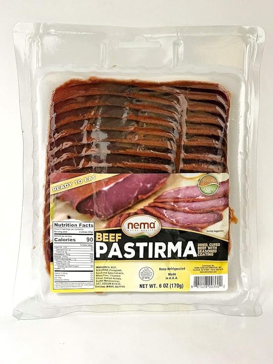 Nema Sliced HALAL Pastirma 4 oz. TURKISH pASTIRMA BASTRAMI