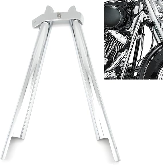 Motorcycle Powersports Front Frame Down Tube Compatiable for Harley Fatboy Heritage Softail Springer Deluxe FLSTN FLSTF FLST (Chrome)