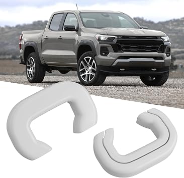 Front Tow Hooks Covers Only for Colorado Z71 ZR2/GMC Canyon 2026-2023 (Not Round Hook), Hitch Cover Customized Compatible with Chevy Colorado/GMC Canyon Accessories 2026-2023 (White)