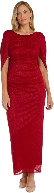 R&M Richards Women's Glitter Grace Evening Drape