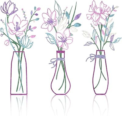 Zzbakress 3 Pcs Metal Flowers Wall Arts Rustic Farmhouse Decor Bathroom Wall Decor Metal Wall Decor for Living-room Dining-Room Kitchen Minimalist Decor Housewarming GiftsPink Purple