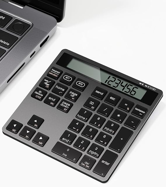 JOYEKY Bluetooth Number Pad, Wireless Numeric Keypad