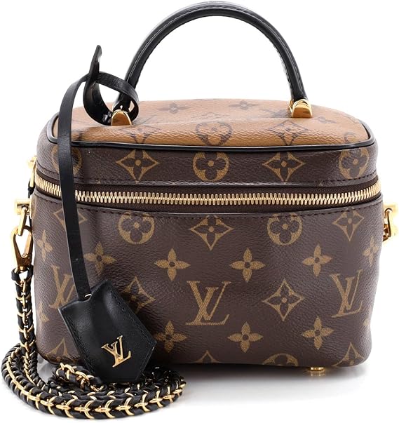 Pre-Loved Vanity Handbag Reverse Monogram Canvas PM, Brown