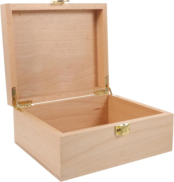 ULTECHNOVO Solid Wood Jewelry Storage Box Multi-purpose Gift Container for Jewelry Small Items and Keepsakes Finely Polished and More