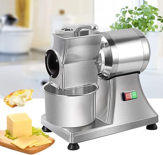 Electric Cheese Grater, 550W Stainless Steel, 3000RPM Rotary Shredder for Cheese, Butter, Chilli, Bread Bran, 40KG/H