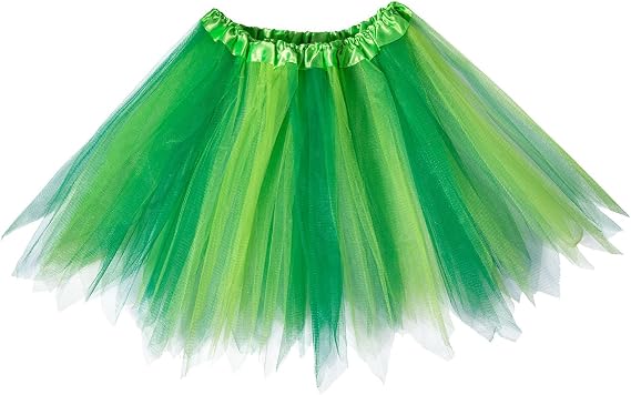 Green Tutu for Women and Big Girls,St.Patrick's Day Green Shamrock Tutu Skirts,Halloween Costume Tulle Skirts