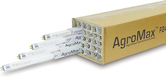 25-Pack 2 Foot (22.625") Pure UV T5 Fluorescent Grow Light Bulbs - (25) F24T5HO Bulbs