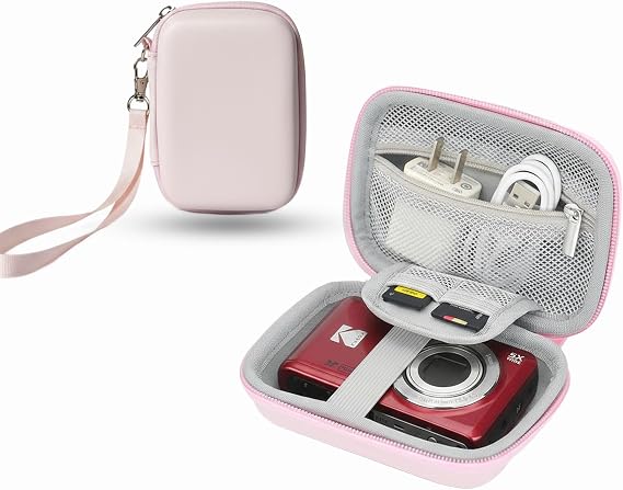 Digital Camera Case for CAMKORY DC403/KODAK PIXPRO FZ55/FZ45/ FZ43/ FZ53/Canon IXUS 285 HS/Sony DSCW800/ DSCW830,Small Cameras Storage Holder for Travel Accessories SD Card (Bag Only -LP)