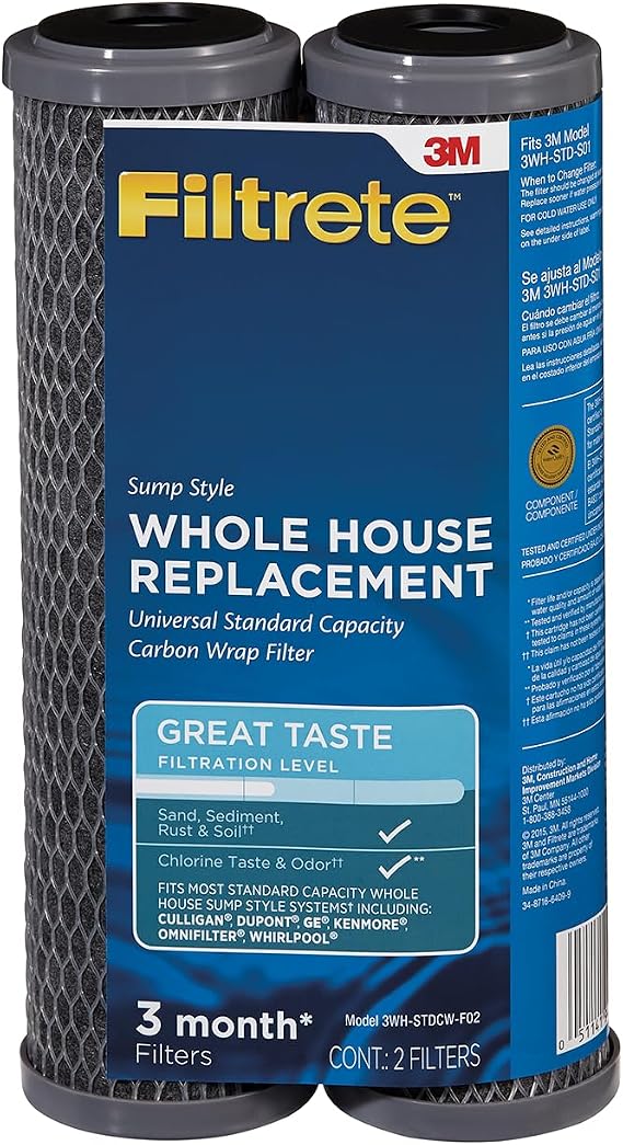 Filtrete Whole House Water Filter Replacement 3WH-STDCW-F02, 2-Pack