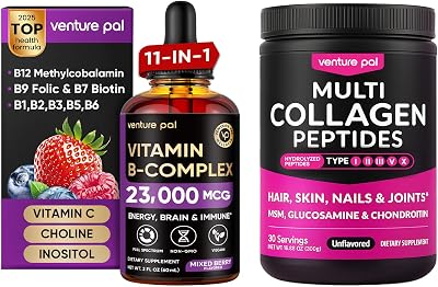 Venture Pal Multi Collagen Protein Powder  Vitamin B Complex Liquid Drops