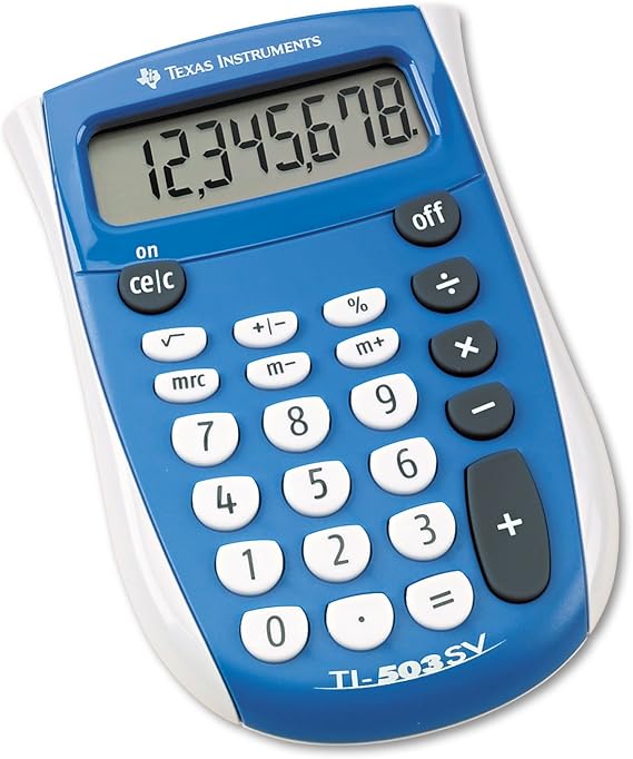 Texas Instruments TI503SV TI-503SV Pocket Calculator, 8-Digit LCD